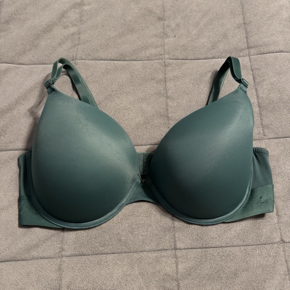 Victoria's Secret PINK Wear Everywhere Push Up Bra 36D Dark Green